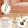 BABYYER Accent Chair for Living Room, Velvet Upholstered Arm Chair, Mid Century Modern Reading Chair with Gold Metal Legs for Living Room - 3 of 4