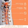 The Original Stretchlace Quick Lock No-Tie Elastic Shoelaces – Orange Adjustable Shoe Laces (1 Pair) - 4 of 4