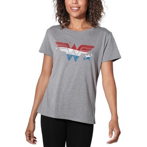 Women's Wonder Woman 4th Of July Red, White, And Blue Logo Loose T-Shirt - 1 of 4