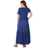 Woman Within Plus Size Short-Sleeve Tiered Dress - 3 of 4