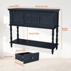 ChicFurnit Decorative Storage Cabinet Retro Console Table with Storage for Living Room, Blue, 46.00"*16.90"*8.30" - 3 of 4