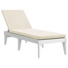vidaXL Sun Lounger with Cushion White 73.2"x23.6"x11.4" PP - 2 of 4