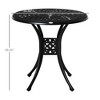 Syemin Patio Side Table, Wrought Iron Hollow Patio Small Side Table for Garden, Balcony, Courtyard, Poolside, Blue, 30.75" * 30.75" * 29.25" - 3 of 4