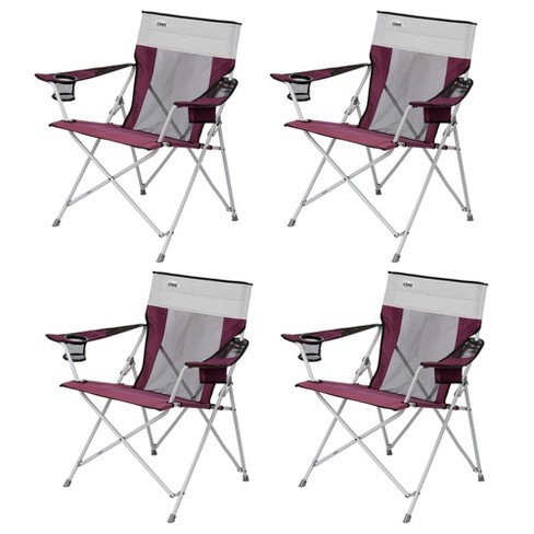 Core Portable Heavy-duty Folding Chair With Cooling Mesh Back And