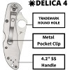 Spyderco Delica 4 Stainless Steel Folding Knife with 2.95" VG-10 Steel Blade | Personalize Your Knife with the Smooth Handle Surface - 4 of 4