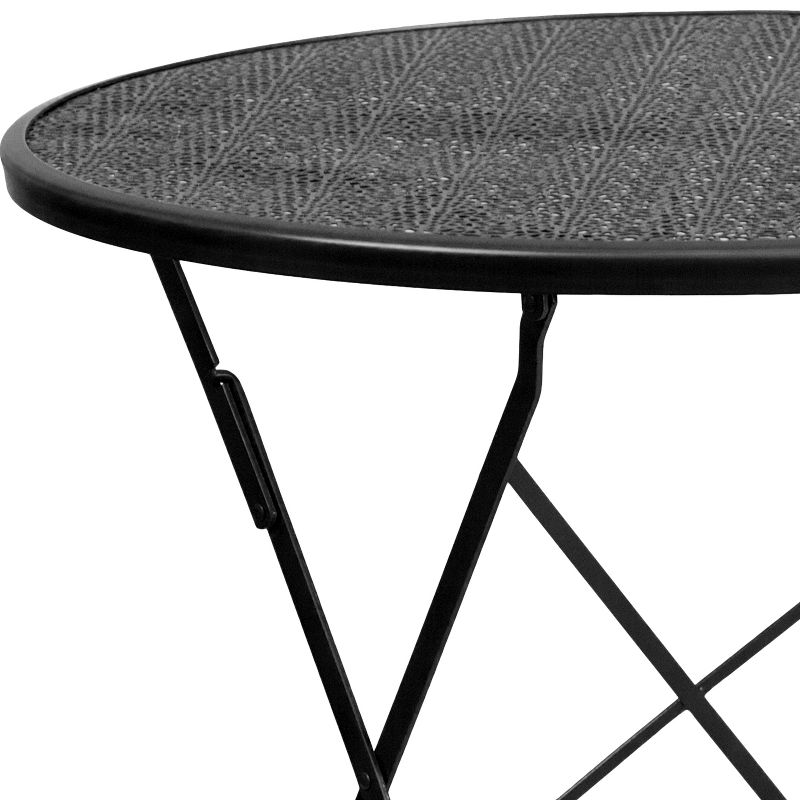 Flash Furniture Oia Commercial Grade 30" Round Indoor-Outdoor Steel Folding Patio Table, 6 of 9