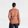 KBB by KAHLANA Women's 'The Crossover Sweater' - Brown Sugar - 2 of 2