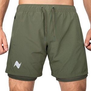 Zilpu Men's Quick Dry Athletic Performance Shorts wi/Zipper Pocket (5 inch) - 1 of 4