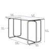 KTMBDW Modern Living Room Coffee Table, Modern Side Coffee Table withTempered Glass Top and Metal Leg, Wide/Transparent - 3 of 4