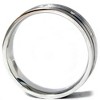 Pompeii3 Mens 14K White Gold 6mm Brushed Comfort Fit Carved Wedding Band - 3 of 4
