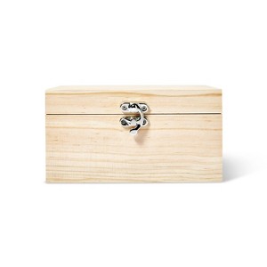 Wood Jewelry Box - Mondo Llama™: Unfinished Wooden Craft, Adult Use, 3.7" Height, 6.97" Width, 5.35" Depth - 1 of 3