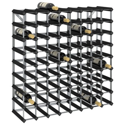 Vidaxl Wine Rack For 72 Bottles Black Solid Pine Wood : Target