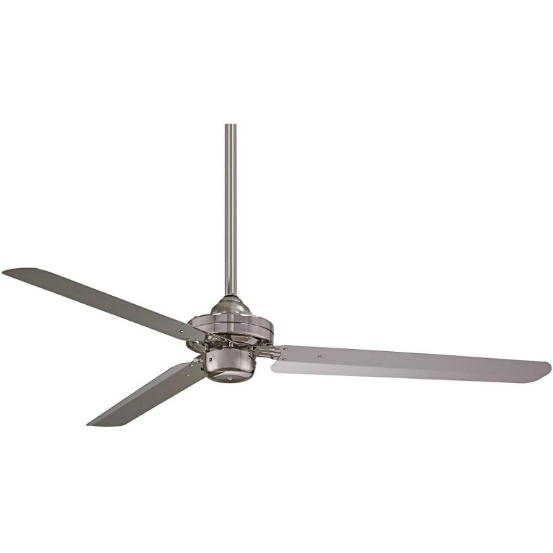 54" Minka Aire Steal Brushed Nickel Ceiling Fan with Wall Control, 1 of 5