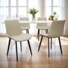 DSVIMOY Accent Chair PU Leather Dining Chair with Metal Legs for Kitchen and Living Room, Light Gray, 29"*23"*17.5" - 2 of 4