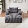 NicBex Couches for Living Room 75"W Corduroy Sponge Sofa Lounge Chair Fluffy Modern Sleeper Chair with 2 Throw Pillows, No Assembly Required - 3 of 4