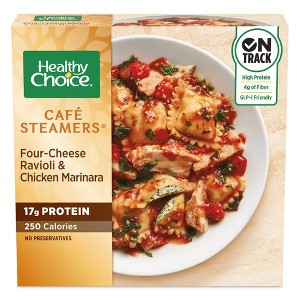 Healthy Choice Café Steamers Frozen Four Cheese Ravioli & Chicken Marinara - 10oz - 1 of 4