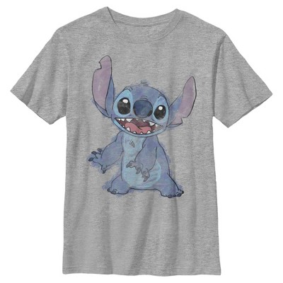 Boy's Lilo & Stitch Sketch Of Stitch T-shirt - Athletic Heather ...