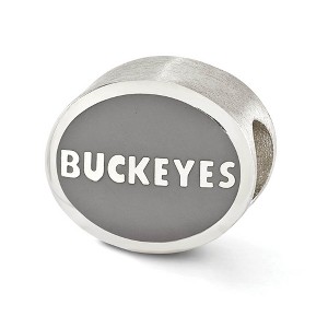 The Black Bow Sterling Silver & Enamel Ohio State University Bead Charm - 1 of 4