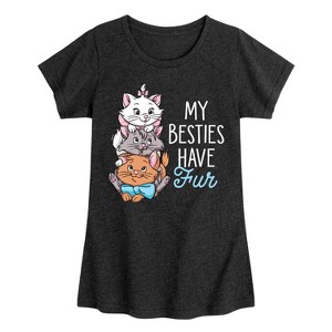 Girls' - Disney - The Aristocats My Besties Have Fur Fitted Short Sleeve Graphic T-Shirt - 1 of 4