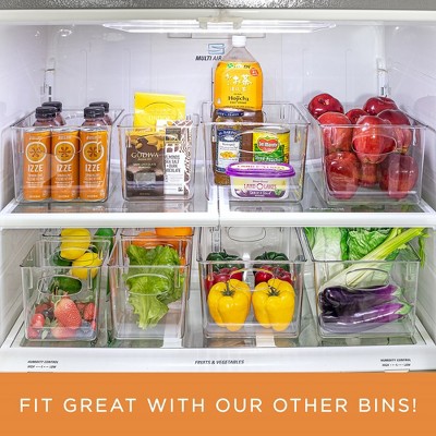 Clear Stackable Plastic Storage Bins with Handles, 3-Pack
