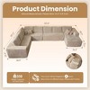XIZZI Modular Sectional Sofa Couch, L/U-Shape Upholstered Couch, Modern Minimalist Couches for Living Room, Free Combination Deep Seat Corner Couch - 2 of 4