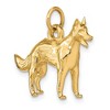 Black Bow Jewelry 14k Yellow Gold 3D German Shepherd Charm or Pendant - 4 of 4