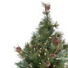 Northlight Pre-Lit Country Mixed Pine Artificial Christmas Wall or Door Tree - 3' - Clear Lights - image 3 of 4