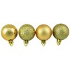 Northlight 96ct Shatterproof 4-Finish Christmas Ball Tree Ornament Set 1.5" - Gold - 2 of 2