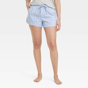 Women's Striped Cotton Pajama Shorts - Auden™ - 1 of 4
