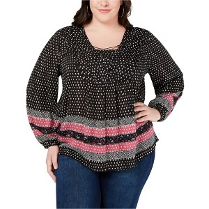 Style & Co. Womens Lace-Up Tunic Blouse - 1 of 1