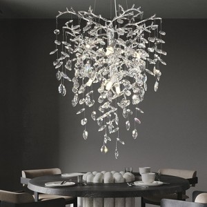 CityFurn 6-Light Modern Crystal Chandelier Tree Branch Pendant Lights - 1 of 4