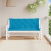 vidaXL Indoor/Outdoor Bench Cushions 2 pcs, Non-slip, Water-Repellent, Light Blue 59.1"x19.7"x2.8" - 3 of 4
