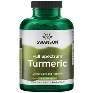 Swanson Herbal Supplement Full Spectrum Turmeric 720 mg Capsule 240ct . - 1 of 4