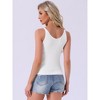 INSPIRE CHIC Womens Loungewear Sleeveless Spaghetti Strap Basic Soft V Neck Cami Solid Casual Camisole Tank Pajama Tops - 4 of 4