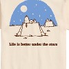 Men's - Peanuts - Life Is Better Under The Stars Short Sleeve Graphic T-Shirt - 2 of 4