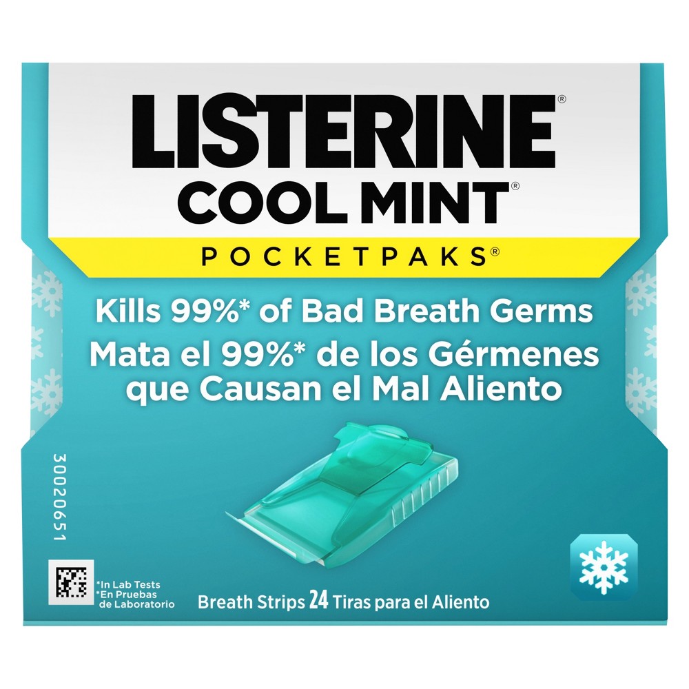 UPC 012547433654 product image for Listerine Pocket Paks Cool Mint Strips - 24ct | upcitemdb.com