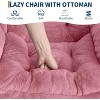 2PCS-Lazy Chair with Ottoman, Modern Lounge Accent Chair, Reading Armchair with Side Pocket for Living Room, Bedroom, Dorm & Office - 4 of 4