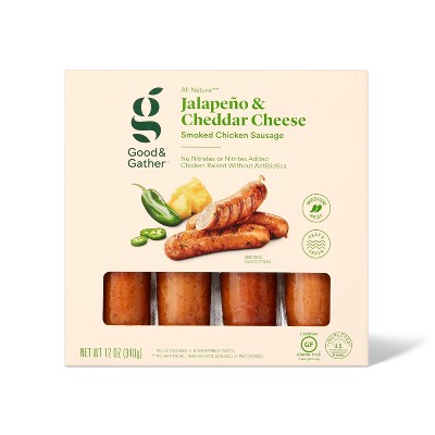 Jalapeno & Cheddar Chicken Sausage - 12oz - Good & Gather™