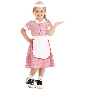 HalloweenCostumes.com Car Hop Girl's Toddler Costume - 1 of 4