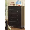 NicBex  5 Drawers Dresser for Bedroom,Black Chest of Drawers with Round Handle,Modern Wood Dressers for Closet,Living Room,Hallway,Black - 2 of 4