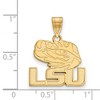 Black Bow Jewelry 10k Yellow Gold Louisiana State Fighting Tigers NCAA Medium Pendant - 2 of 3