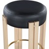 Meridian Furniture,Harrison Black Vegan Leather Counter Stool - 3 of 4