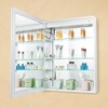 VEVOR Lighted Medicine Cabinet with Mirror,24x32in Recessed or Wall Mount, 3 Color Dimmable LED Bathroom Medicine Cabinet with Magnifying Mirror,White - 2 of 4