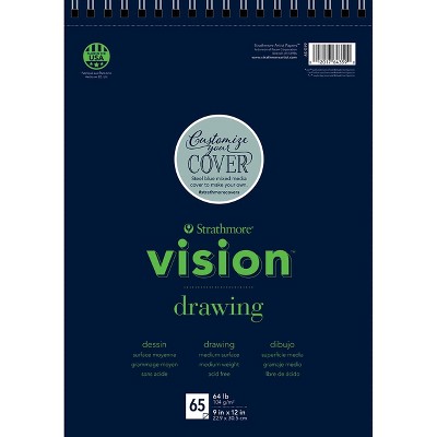 Strathmore Vision Drawing Pad, 9 x 12 Inches, 64 lb, 65 Sheets