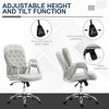 Button Tufted Desk Chair, Home Office Chair with Padded Armrests, Adjustable Height and Swivel Wheels - 4 of 4