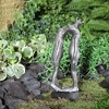 Sagebrook Home Kissing Frogs Garden Statue - Contemporary Polyresin Silver Frog Sculpture Decorative Figurine - 3 of 4