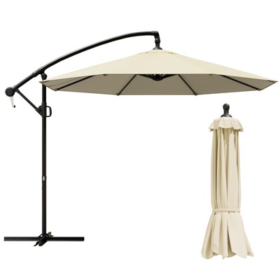 Maggift 9.5ft Large Patio Umbrella, Umbrella Outdoor Patio with Stand, Patio Table Umbrella, Market Umbrella for Pool Lawn Garden, White 181.1"