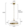 LLHZSY 15 3/4" Modern Industiral Dome Pendant Chandelier for Kitchen Island-Black - 3 of 4
