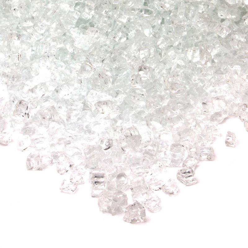 20lb Fire Glass Reflective Chips Ice Clear - Real Flame, 1 of 5