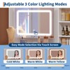 Vanity Desk with Glass Top & Charging Station, Touch Screen Mirror and Lights, Makeup Vanity with 5-Drawer, 6 Open Storage Shelves - 4 of 4
